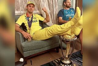 Marsh Breaks Silence After 'Putting Legs' On ICC World Cup Trophy