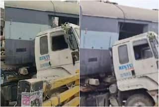 WATCH: Truck Carrying Train Coach Crashes In Bihar's Bhagalpur