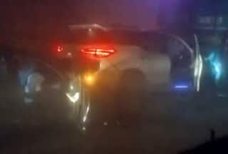 WATCH: Multiple Vehicle Crash On Agra-Lucknow Expressway Due To Dense Fog
