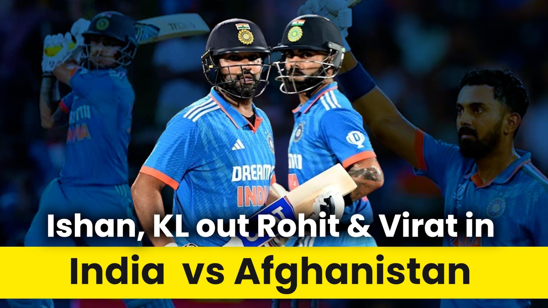 Virat Kohli and Rohit Sharma back to T20I squad against Afghanistan | Ishan Kishan & Chahal ignored