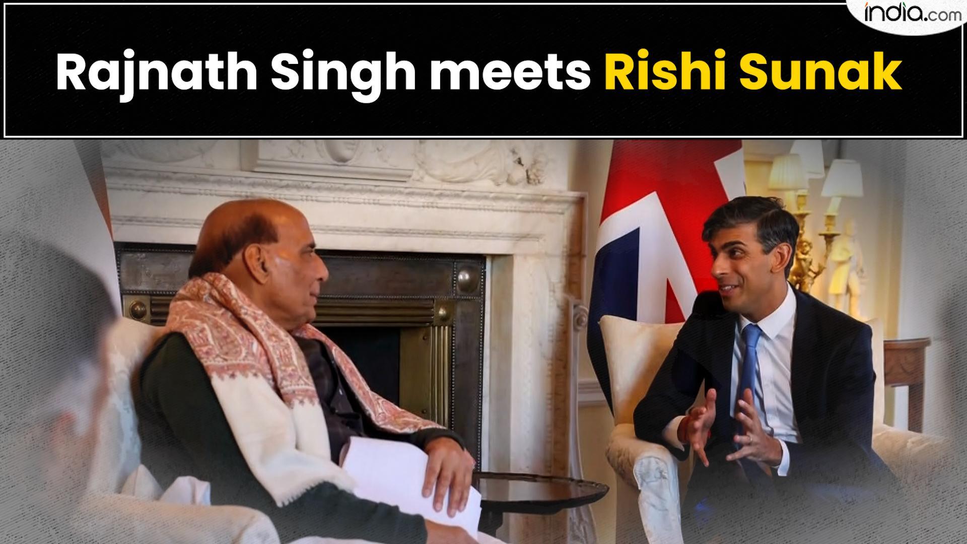 Defence Minister Meets UK PM Rishi Sunak In London
