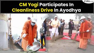 UP CM Yogi Adityanath Participates In Cleanliness Drive In Ayodhya