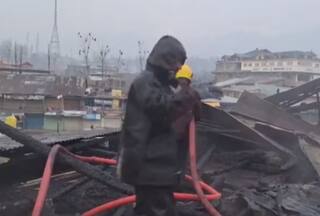 WATCH: Massive Fire Guts 30 Shops In Jammu Kashmir's Kupwara