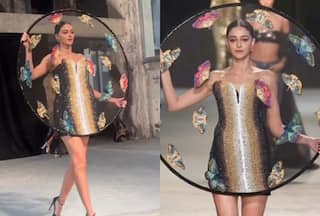 Paris Couture Week 2024: Ananya Panday's Butterfly Sieve Dress Takes Center Stage, See Pics From Her International Runway Debut