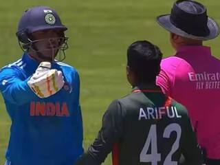 VIDEO: U19 विश्व कप में भारत-बांग्लादेश के खिलाड़ियों के बीच हो गई भिड़ंत, वीडियो वायरल