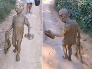 IPS अफसर ने शेयर किया कीचड़ से नहाए बच्चे का वीडियो, पूछा मजेदार सवाल, लोग बोले- झाड़ू से हुआ है स्वागत