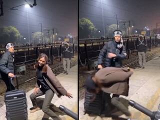 रेलवे प्लेटफॉर्म पर डांस करते लड़की से टकराया युवक, फिर जो हुआ वह देख लोग बोले- 'वाह भाई वाह'