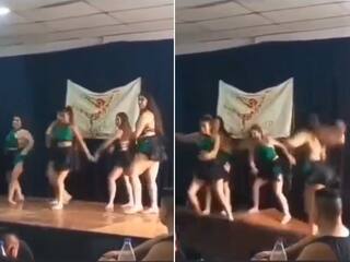 Girls Dance Video: डांस से महफिल लूटने गई थीं लड़कियां, मगर धड़ाम से गिर पड़ा स्टेज | देखें वीडियो