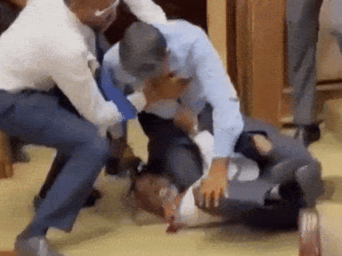 WATCH: 'Royal Rumble' Or Maldives Parliament? MPs Kick, Punch And Wrestle Each Other During Key Session