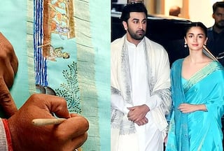 Alia Bhatt's Blue Saree For Ram Mandir Event Was Hand-Painted With Ramayana Episodes - Watch Making Video