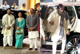 Bollywood Celebs at Ram Mandir Pran Pratishtha Ceremony Pics: Big B, Ranbir-Alia, Vicky-Katrina Leave Mumbai