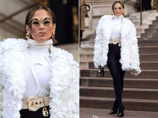 Paris Fashion Week 2024: Jennifer Lopez Dazzles as a Couture Queen in Schiaparelli's Rose Petal Jacket And Stylish Gold Sunglasses- See PICS