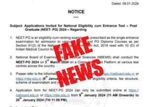 NEET PG 2024 Result on March 24? Fake Circular Goes Viral on Social Media