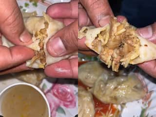 Viral Video Today: मोमोज में चिकन बिरयानी भरकर बेचने लगी महिला, देखते ही भड़क गई जनता | देखें वीडियो