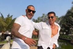 Shikhar Dhawan Shakes Leg With Akshay Kumar, Woos Netizens     WATCH VIRAL VIDEO