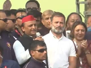 राहुल गांधी ने देखते ही लगाया गले, भारत जोड़ो न्याय यात्रा में अखिलेश यादव बोले- 'एकता ही ताकत' | VIDEO