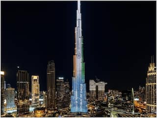 PM Modi UAE Visit Highlight: वर्ल्ड गवर्नमेंट समिट से पहले भारत के सम्मान में जगमगाया 'Burj Khalifa'