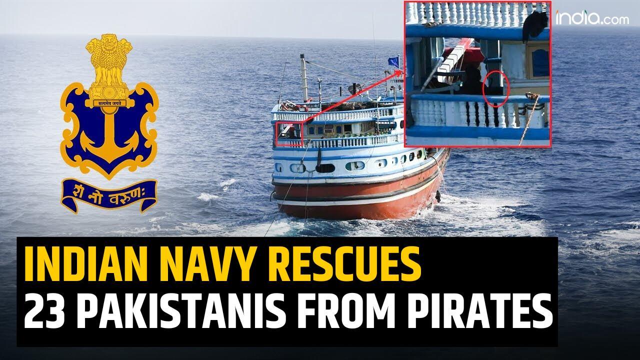 Indian Navy Rescues 23 Pakistani Fishermen From Somali pirates