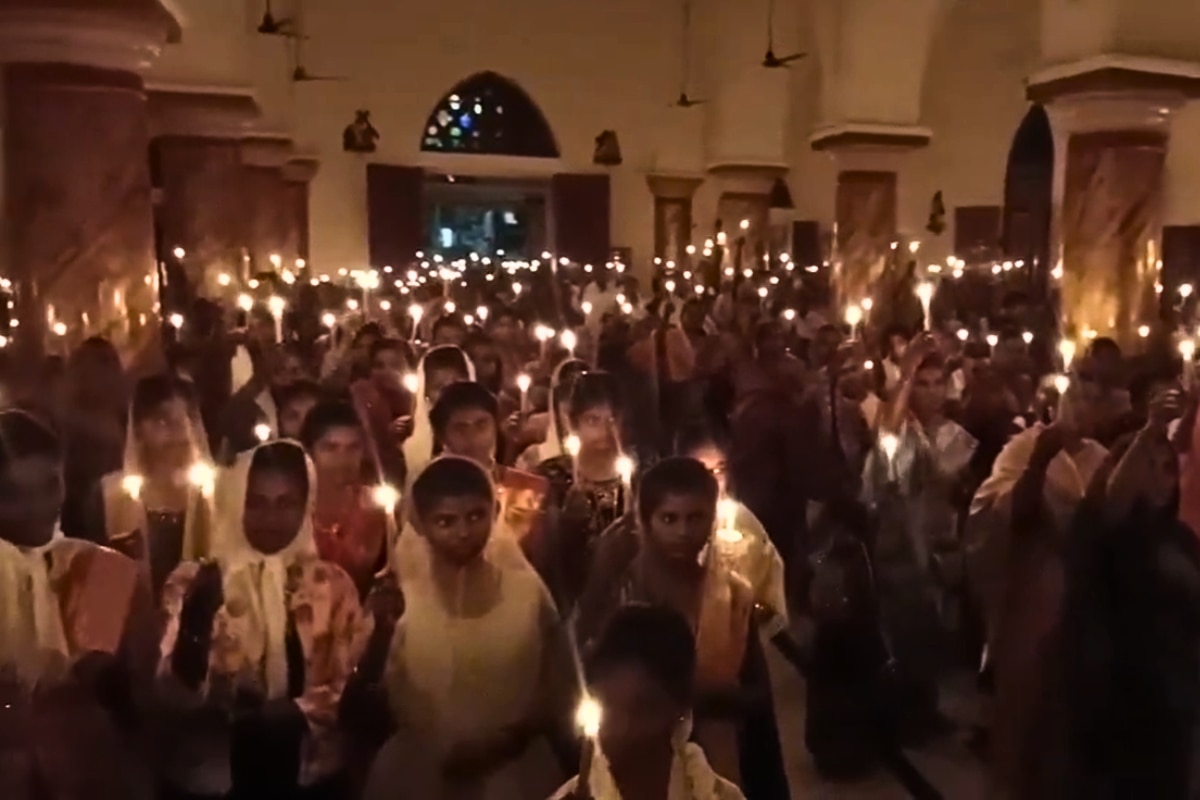 Easter 2024: Midnight Prayers Held At Tenkasi Church, Tamil Nadu