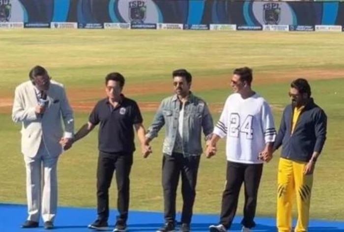 ISPL: Akshay Kumar, Ram Charan, Suriya, and Sachin Tendulkar Groove To ‘Naatu Naatu’ Song At The Inaugural Ceremony of Premier League, Watch