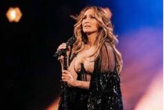 Jennifer Lopez Exudes the 'Rock And Roll' Magic in Rahul Mishra's Shimmery Feathered Cape And Sequin Leggings- See Stunning PICS