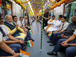 WATCH: PM Modi Rides With School Kids In Kolkata Underwater Metro