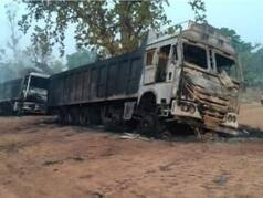 VIDEO: 4 Trucks Ferrying Iron Ore Torched By Naxals In Chhattisgarh's Narayanpur