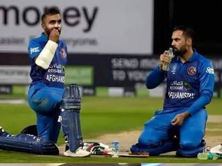 VIDEO: मोहम्मद नबी और हशमतउल्लाह शाहिदी ने मैच के दौरान मैदान पर ही किया इफ्तार, रोजा खोलने का वीडियो वायरल