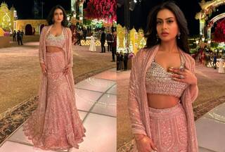 Nysa Devgan Looks Like Bada** Barbie in Pink Fish-Cut Lehenga, PICS