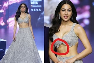 LFW 2024: Sara Ali Khan Flaunts Her Burn Mark in Glitzy Lehenga