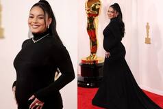 Oscars 2024 Iconic Red Carpet Moment: Venessa Hudgens Makes 'Oscar Baby' Real in Her Stunning Black Dress