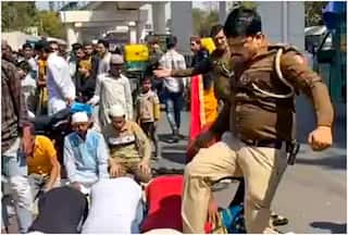 On Camera: Cop Kicks Men Offering Namaz On Road; Delhi Police Takes Action