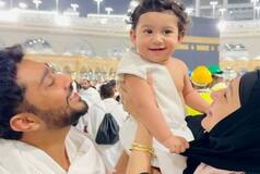 Gauahar, Zaid Darbar Reveal Face of Their Baby Boy Zehaan During Umrah in Jeddah