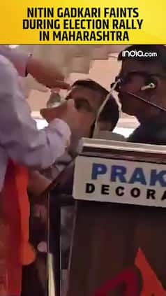 Nitin Gadkari Faints During Election Rally At Maharashtra's Yavatmal