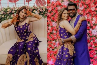 Inside Bride-to-be Arti Singh's 'Pyaar Ki Mehendi' in Purple Sharara Set - PICS