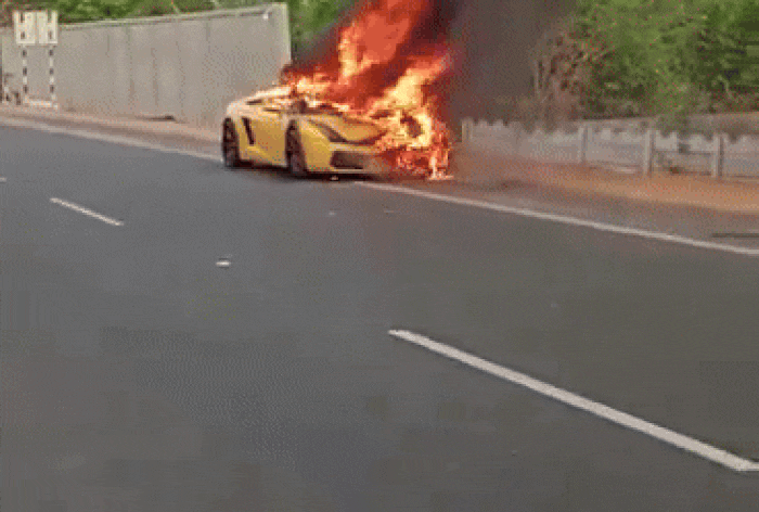 Watch Lamborghini Set ON FIRE: Luxury Sports Car Worth 1 Crore Burned Over Financial Dispute