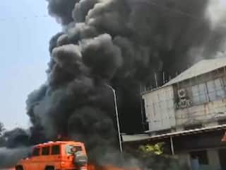 WATCH: Major Fire Engulfs Navi Mumbai Chemical Plant; Dousing Ops Underway