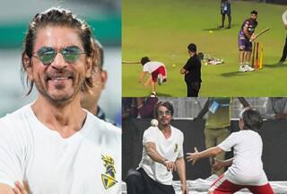 Shah Rukh Khan's Son AbRam Bowls to Rinku Singh After Cricket Lessons From Daddy During KKR Practice Match - Watch Video