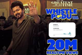 Thalapathy Vijay's GOAT Song 'Whistle Podu' Records 20M Realtime Views On YouTube, Fans Compare Records with 'Arabic Kuthu'