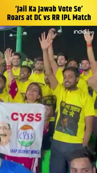 Arvind Kejriwal: 'Jail Ka Jawab Vote Se' Roars at DC vs RR IPL Match Amid CM Kejriwal's Arrest