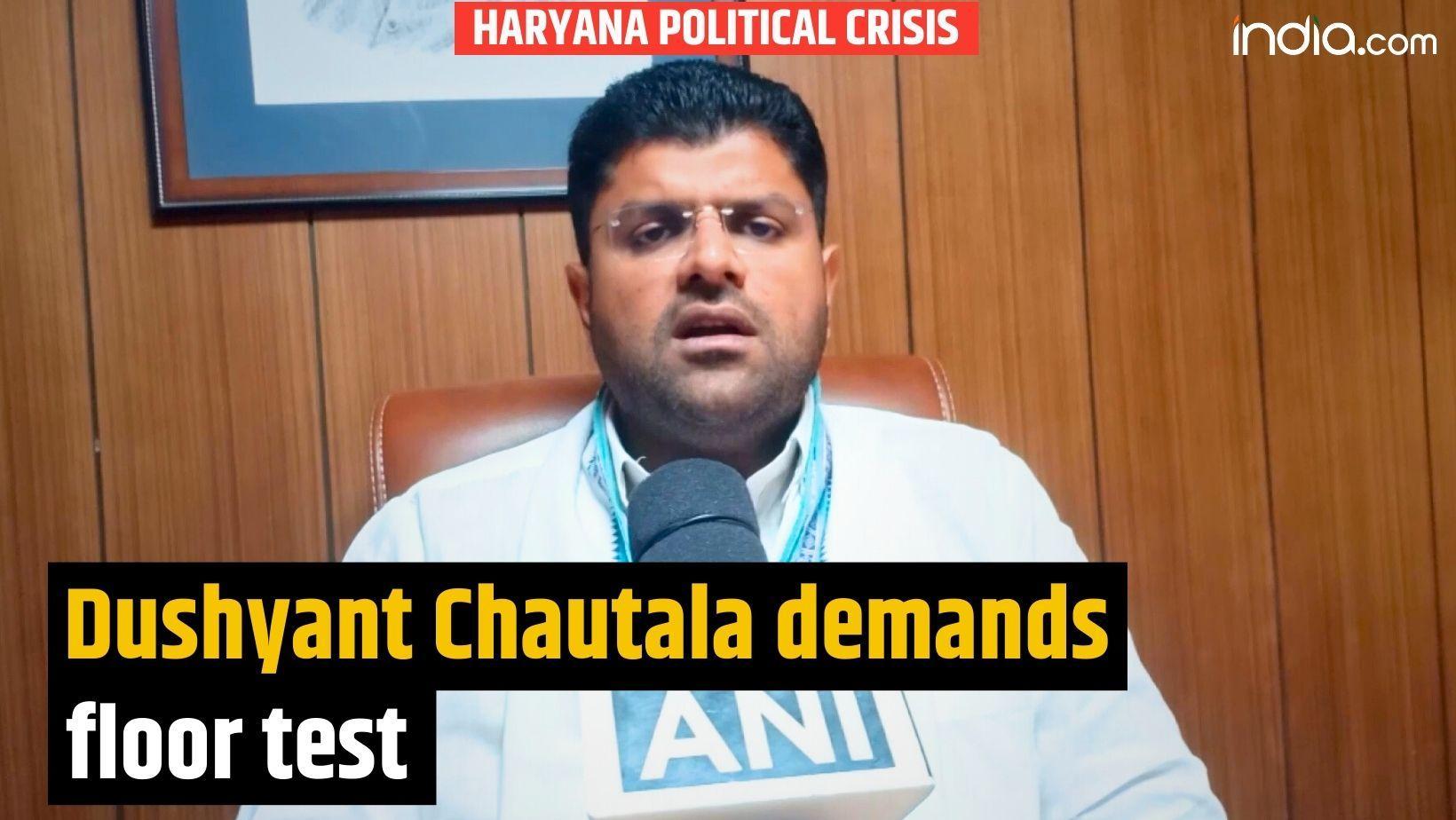 Haryana Political Crisis: Dushyant Chautala writes to Haryana Governor seeking floor test
