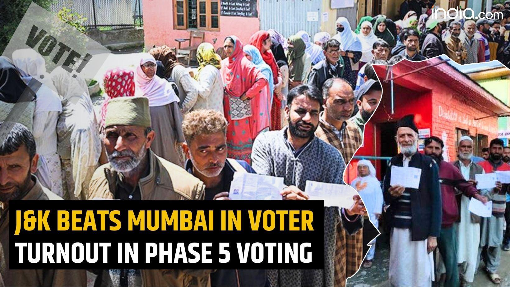 Lok Sabha Elections Phase 5: Jammu & Kashmir beats Mumbai in voter turnout, stands at 54.21%