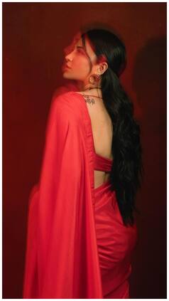 Shruti Haasan is Like a Cherry on a Summer Morning in Red Satin Saree