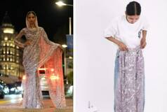 Cannes 2024: Nancy Tyagi Understood the Assignment to Stun at Red Carpet in Another Self-Made Blingy Saree and Veil- Viral Video