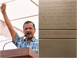 Man Who Scribbled Threat Messages Against CM Kejriwal Inside Delhi Metro Caught On CCTV: Police