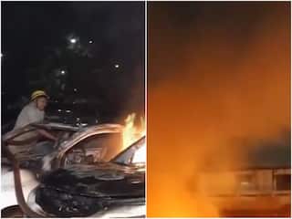 Delhi Fire: 16 Cars Gutted In Madhu Vihar Parking Lot; 5 Shops Razed In Chandni Chowk Inferno | Video
