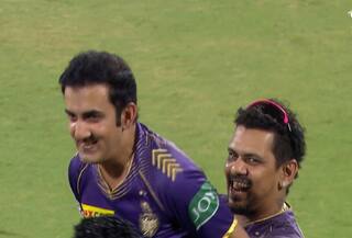 WATCH | Sunil Narine PLAYFULLY Lifts Gautam Gambhir During Celebration After KKR WIN