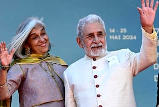 Ratna Pathak Debuts at Cannes 2024 With Naseeruddin Shah in a Uniquely Draped Saree, PICS