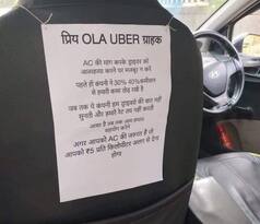 'Pay Extra Rs 5 For AC': Cab Driver's Note In Car Goes Viral; Check How People Reacted