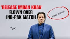 India vs Pakistan: Aircraft carrying message    Release Imran Khan    Flown Over IND-PAK Match